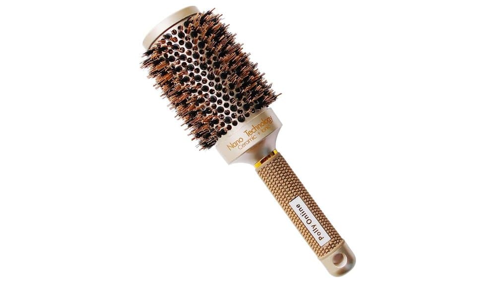 Polly Online Round Hair Brush Ionic Boar Bristles Antistatic